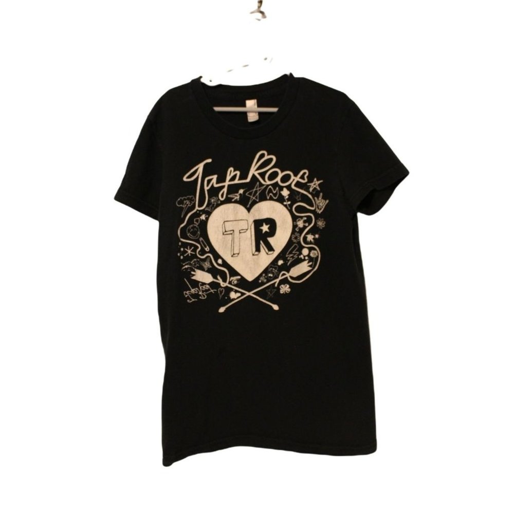 VTG Y2K Taproot Tour T-shirt Size Small White Scribble Doodle